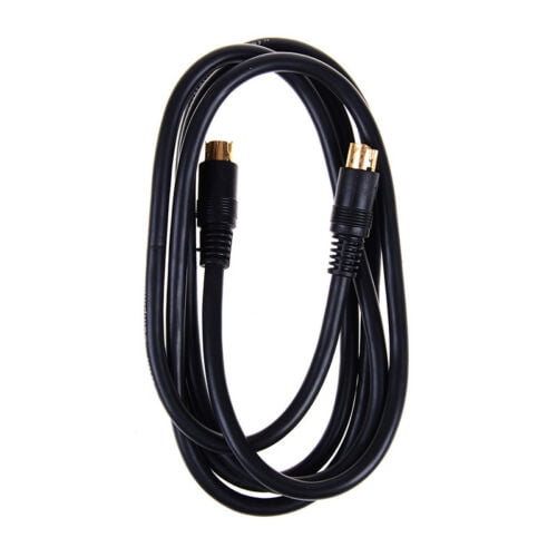 Computer Cables 1Pcs Mini DIN 4 Pin S-Video Male Plug to AV TV RCA Male Audio Video Adapter Cable 5FT Cable Length: 5ft, Color: Black Computer Cables 1Pcs Mini DIN 4 Pin S-Video Male Plug to AV TV RCA Male Audio Video Adapter Cable 5FT Cable Length: 5ft, Color: Black